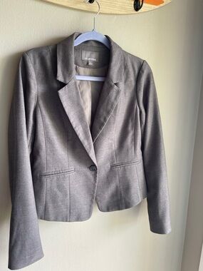 Tinley Road Gray Tailored Single-Button Blazer